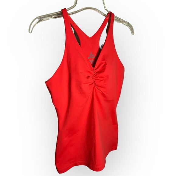 PrAna Women's Sabin Chakara Orange Racerback Tank Top with Built-in Bra Size S - Picture 4 of 11